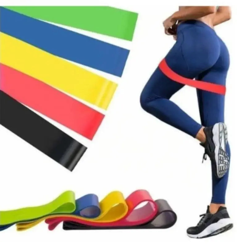 kit com 5 elásticos para exercícios