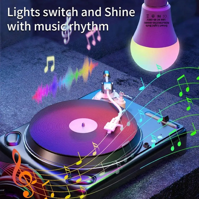 E27 led lâmpada inteligente rgb tuya lâmpada bluetooth app controle ampola regulável lâmpada led 15w casa quarto festa de natal decoração