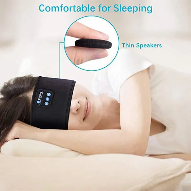 Fones De Ouvido Sem Fio Bluetooth, Esportes Dormir Headband, Fones De Ouvido Elásticos, Música Eye Mask, Headset