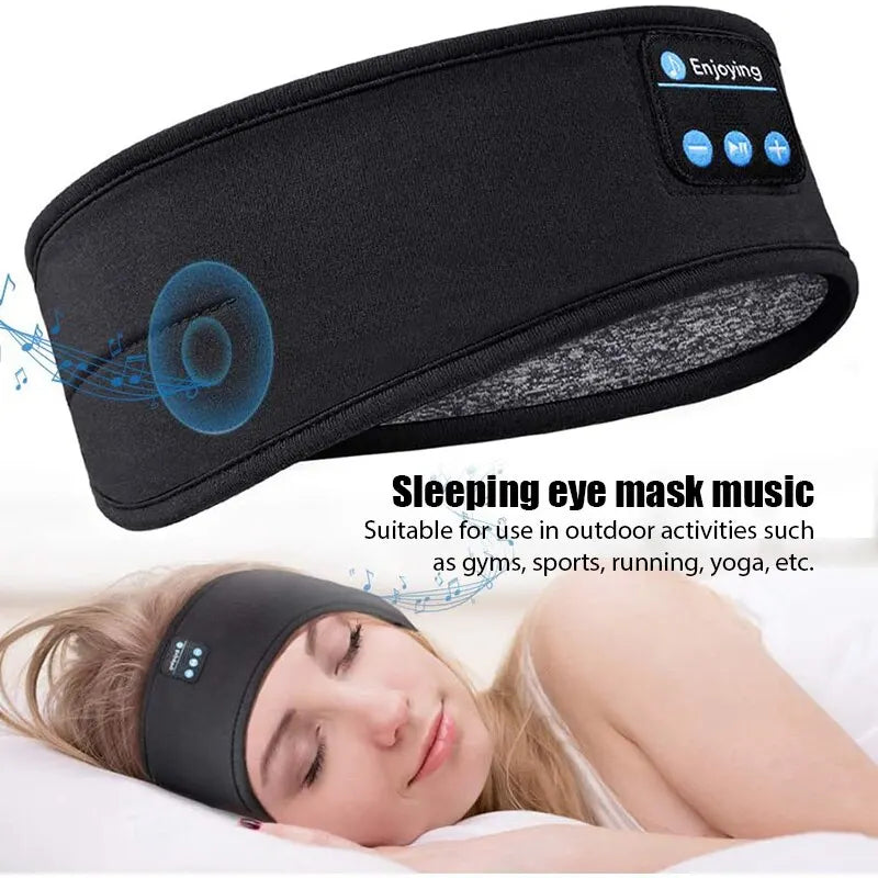 Fones De Ouvido Sem Fio Bluetooth, Esportes Dormir Headband, Fones De Ouvido Elásticos, Música Eye Mask, Headset